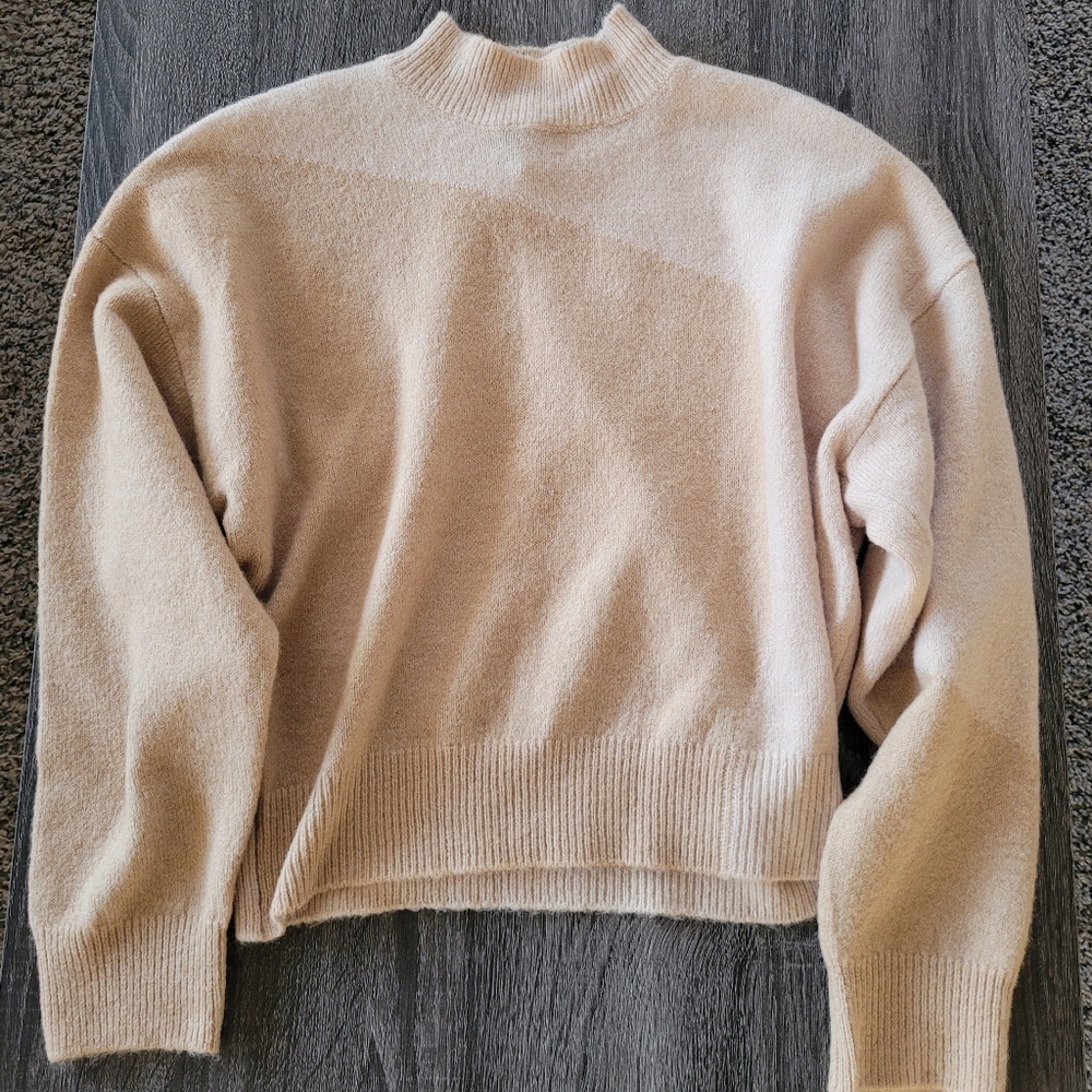 NEW Forever 21 Cream Mock Neck Sweater